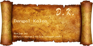 Dengel Kolos névjegykártya